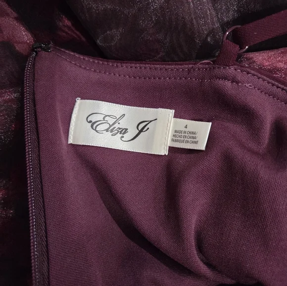 Eliza J Burgundy Dress - Picture 2 of 13